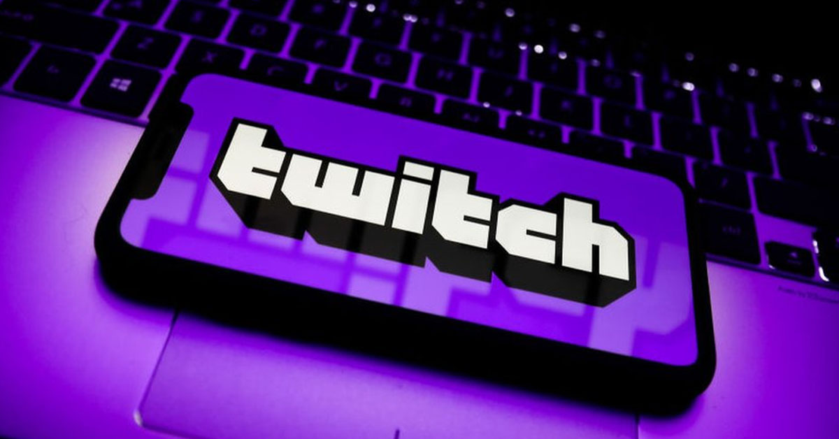 Twitch Logo on Laptop